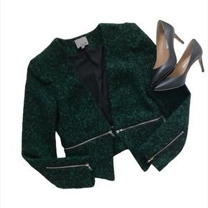 Aryn K cropped wool blazer